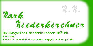 mark niederkirchner business card